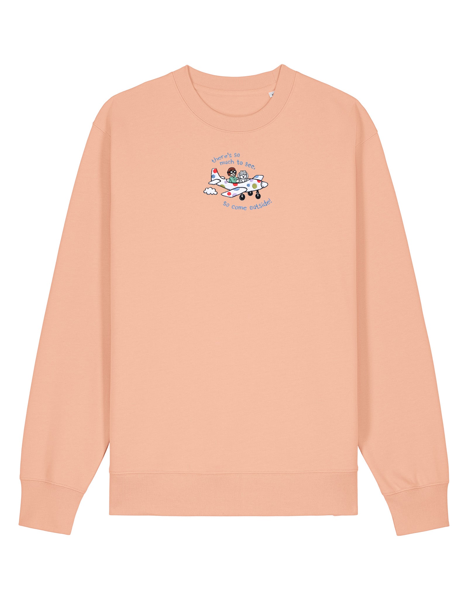 Come Outside Embroidered Organic Cotton Sweatshirt