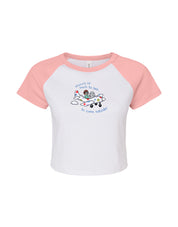 Come Outside Embroidered Micro Rib Raglan Baby Tee