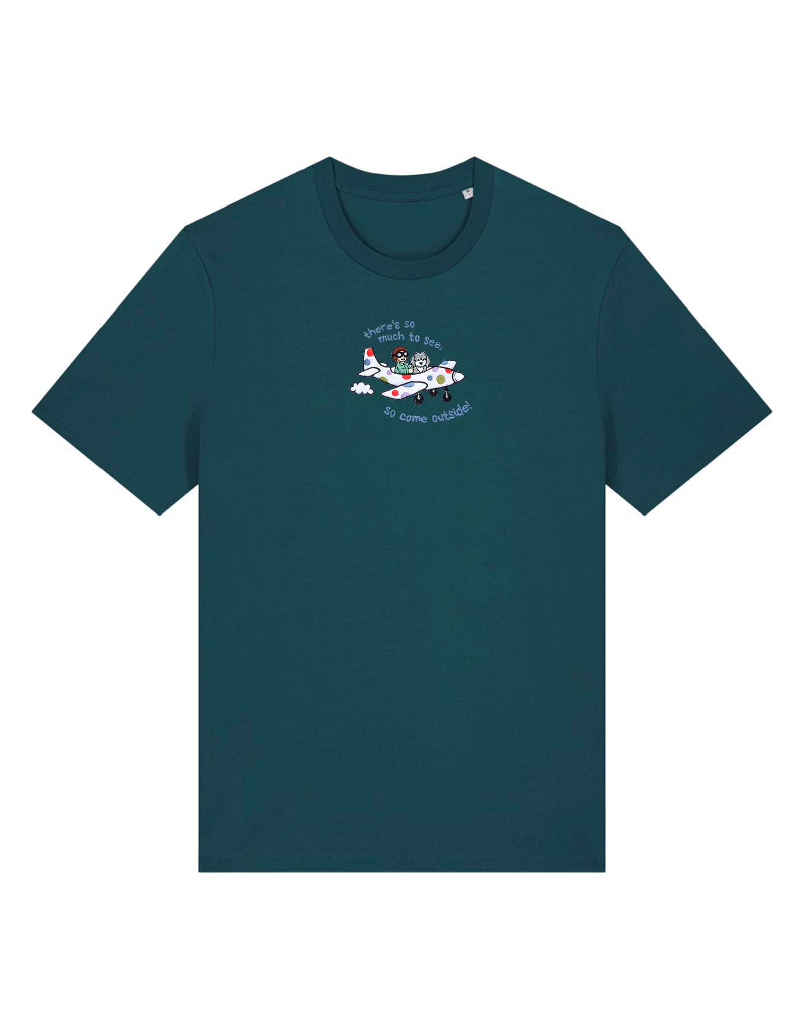 Come Outside Embroidered Organic Cotton T-Shirt