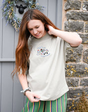 Come Outside Embroidered Oversized Organic Cotton Tee