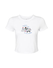 Come Outside Embroidered Micro Rib Baby Tee