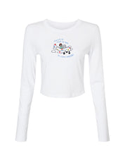Come Outside Embroidered Micro Rib Long Sleeved Tee