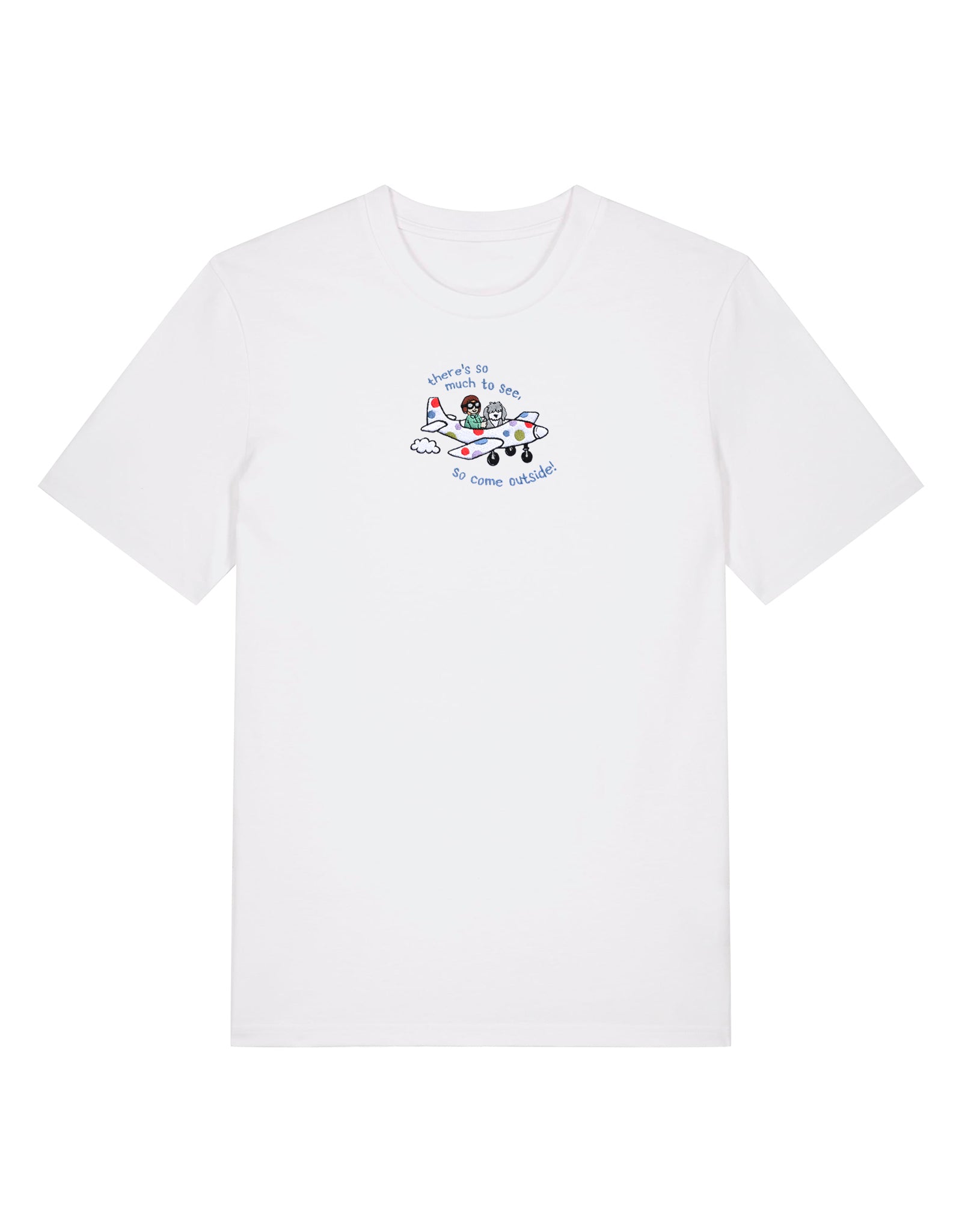 Come Outside Embroidered Organic Cotton T-Shirt