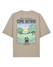 Come Outside Printed Oversized Organic Cotton Tee
