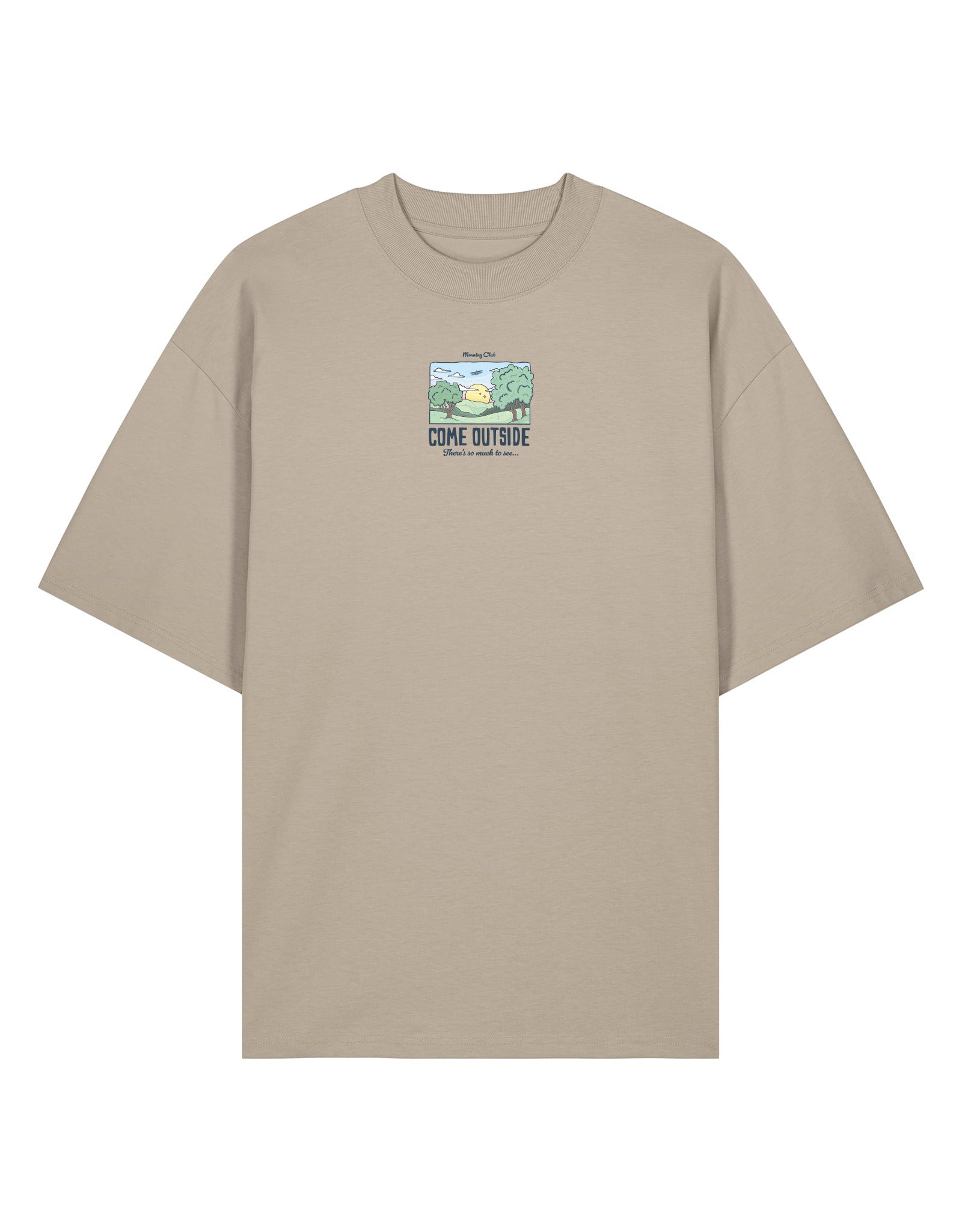 Come Outside Printed Oversized Organic Cotton Tee