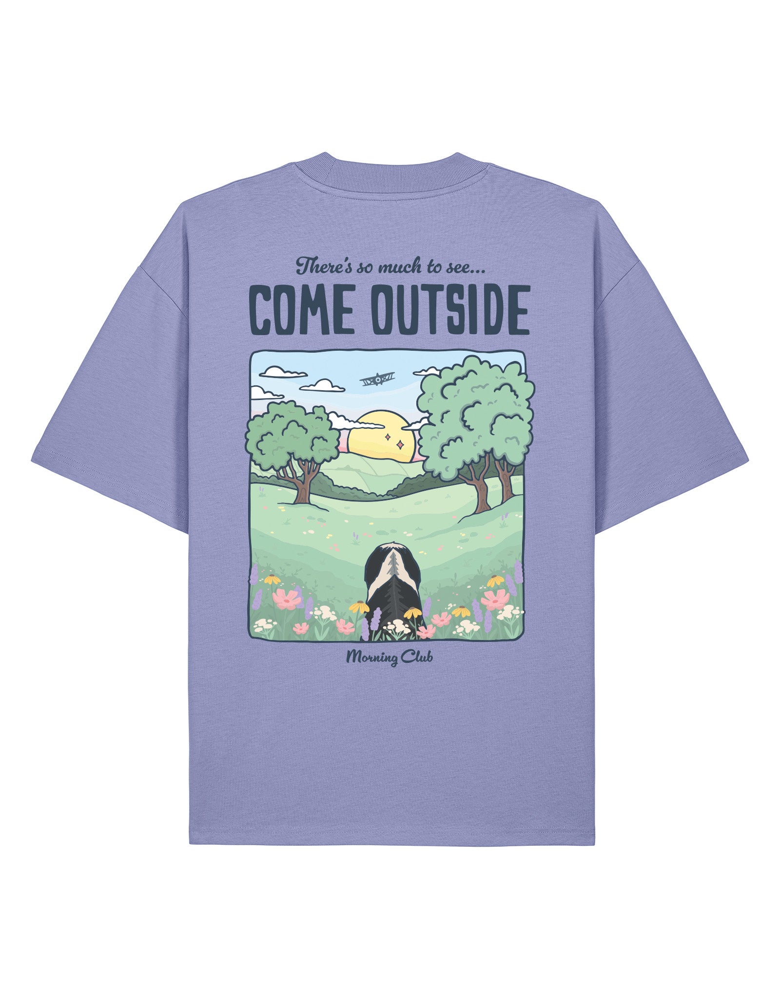 Come Outside Printed Oversized Organic Cotton Tee