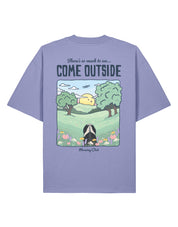 Come Outside Printed Oversized Organic Cotton Tee