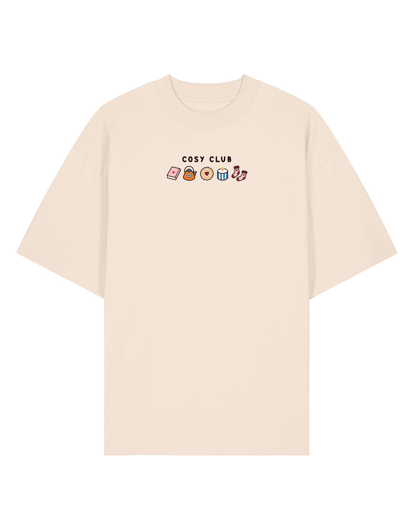 Cosy Club Embroidered Oversized Organic Cotton T-Shirt