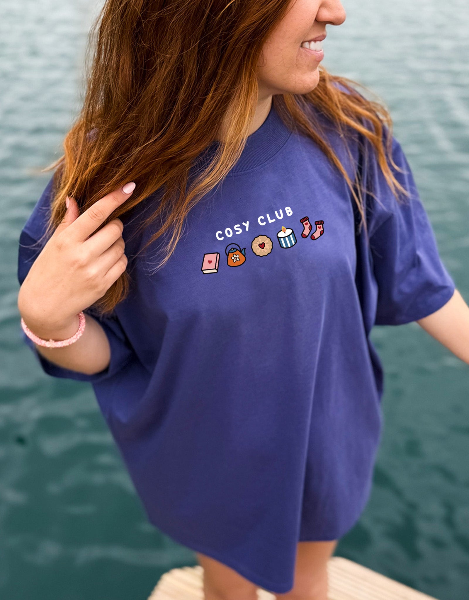 Cosy Club Embroidered Oversized Organic Cotton T-Shirt