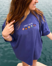 Cosy Club Embroidered Oversized Organic Cotton T-Shirt