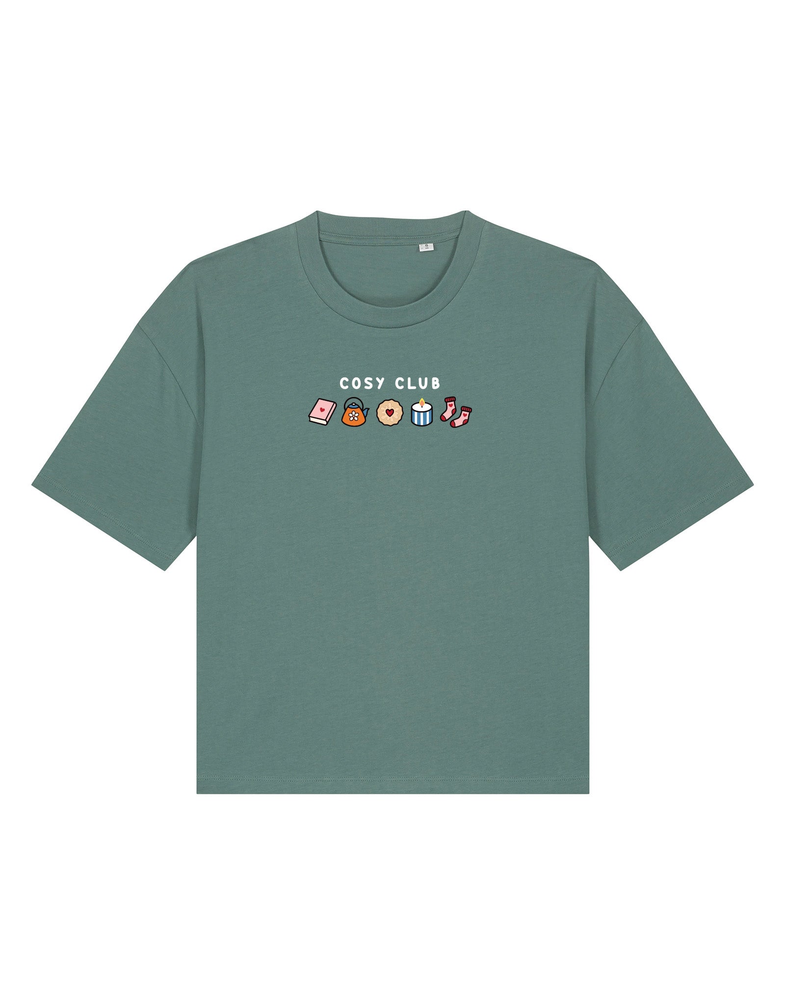 Cosy Club Embroidered Boxy Organic Cotton Tee