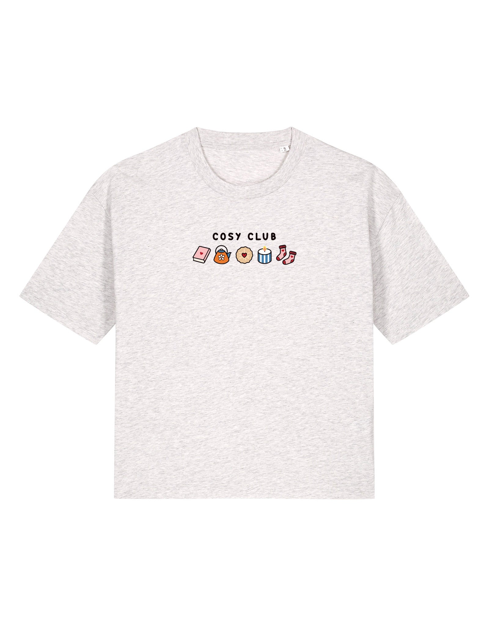 Cosy Club Embroidered Boxy Organic Cotton Tee