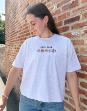 Cosy Club Embroidered Boxy Organic Cotton Tee