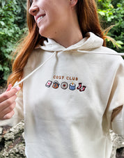 Cosy Club Embroidered Boxy Organic Cotton Hoodie
