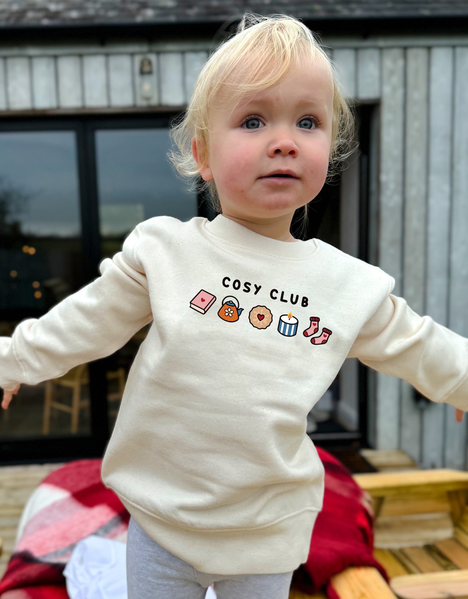 Cosy Club Embroidered Organic Cotton Childrens Sweatshirt