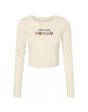 Cosy Club Embroidered Micro Rib Long Sleeved Tee