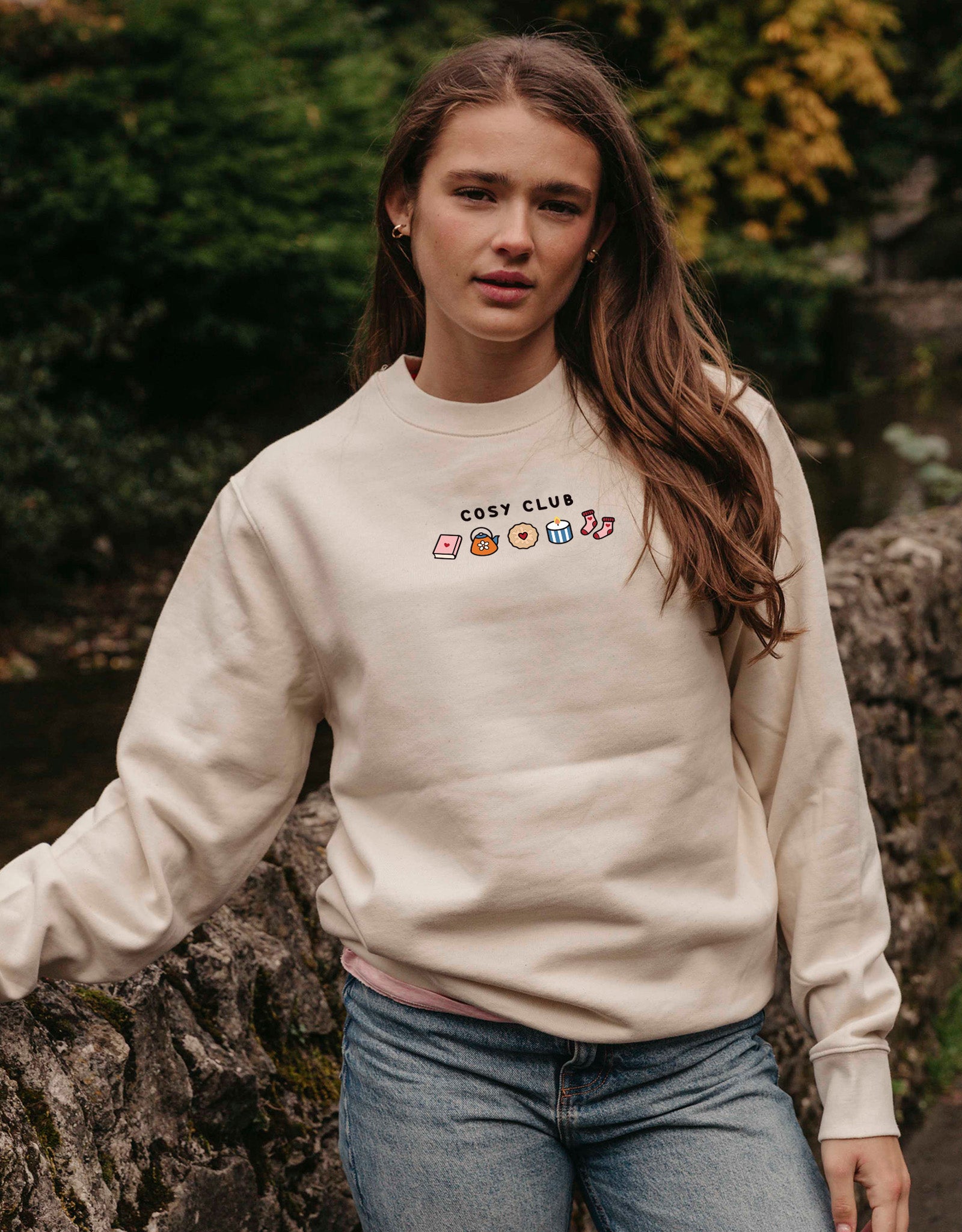 Cosy Club Embroidered Organic Cotton Sweatshirt