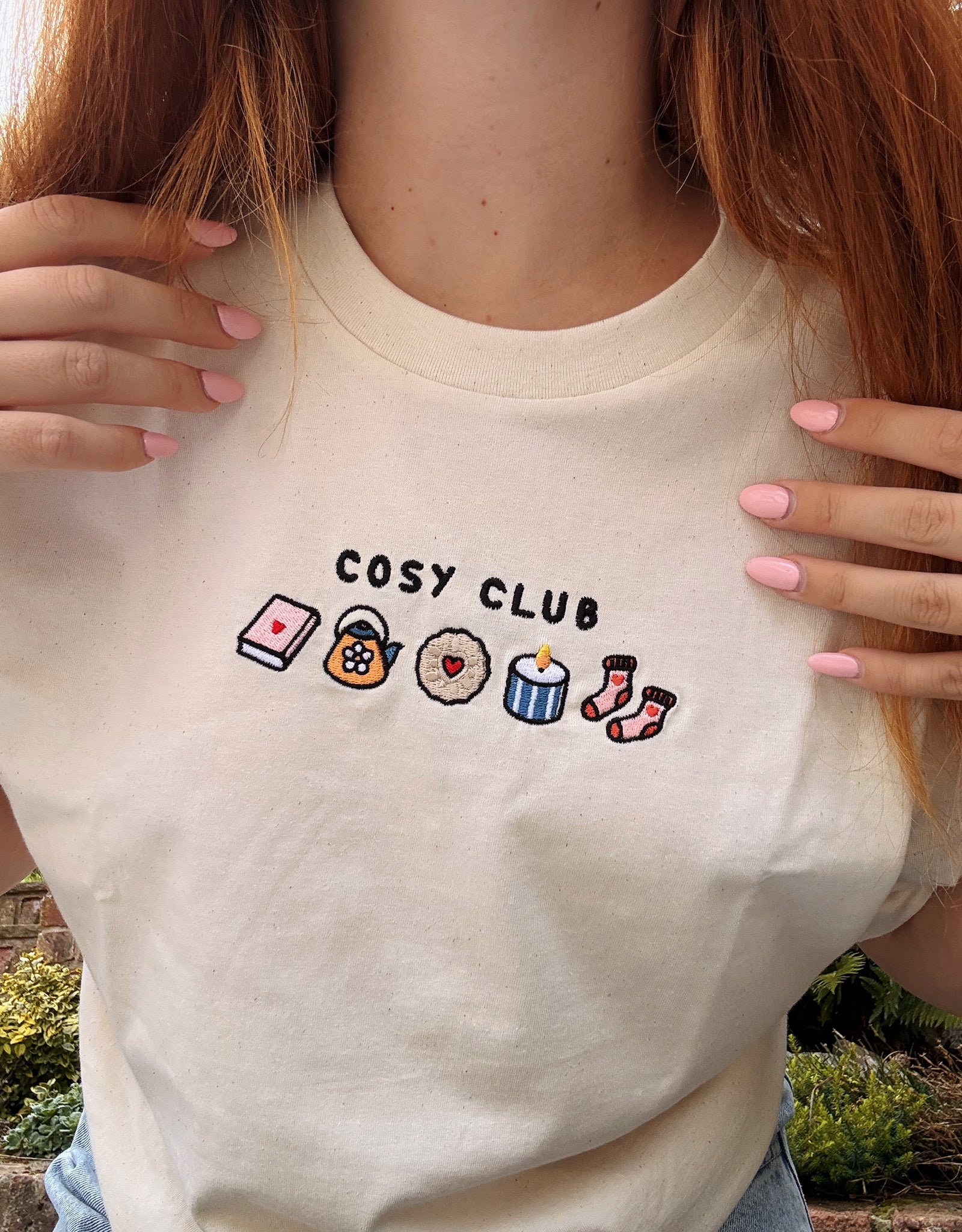 Cosy Club Embroidered Organic Cotton T-Shirt
