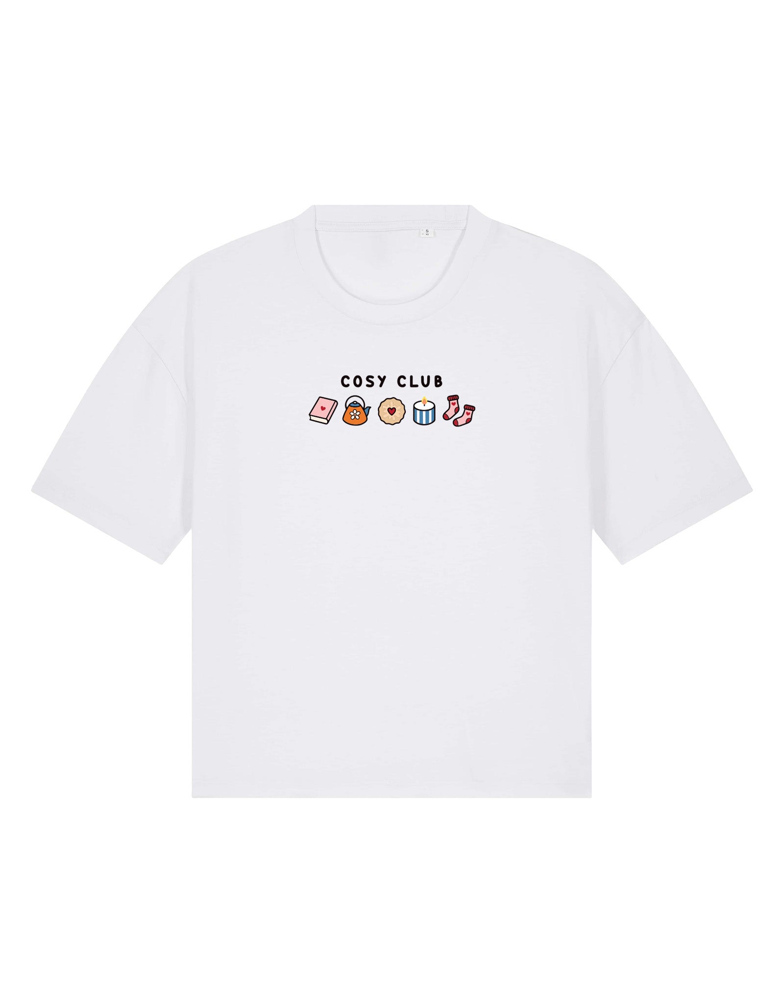 Cosy Club Embroidered Boxy Organic Cotton Tee