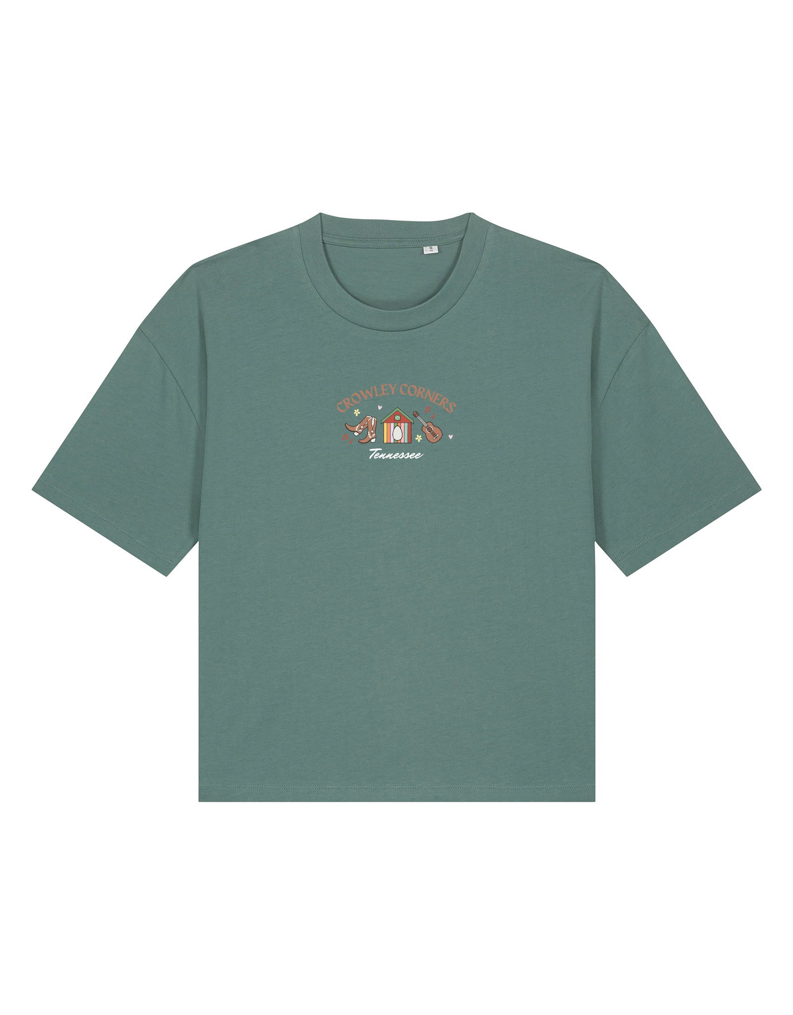 Crowley Corners Embroidered Boxy Organic Cotton Tee