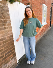 Crowley Corners Embroidered Boxy Organic Cotton Tee