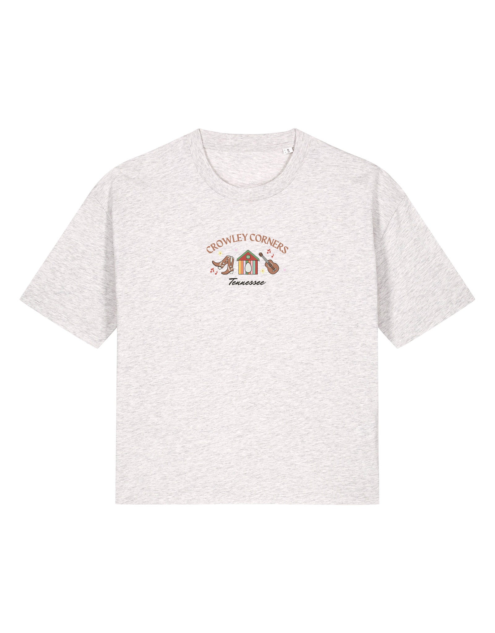 Crowley Corners Embroidered Boxy Organic Cotton Tee