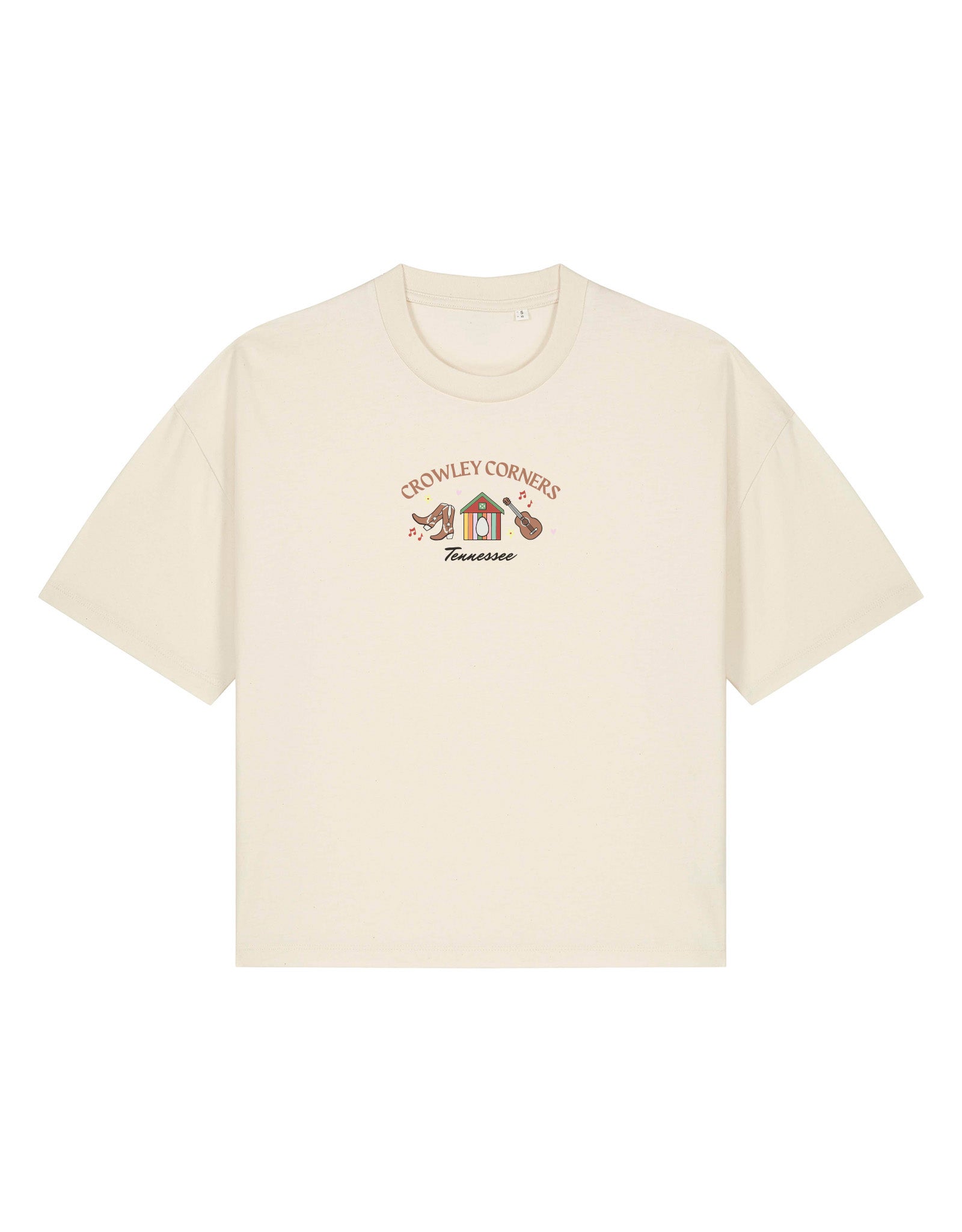 Crowley Corners Embroidered Boxy Organic Cotton Tee