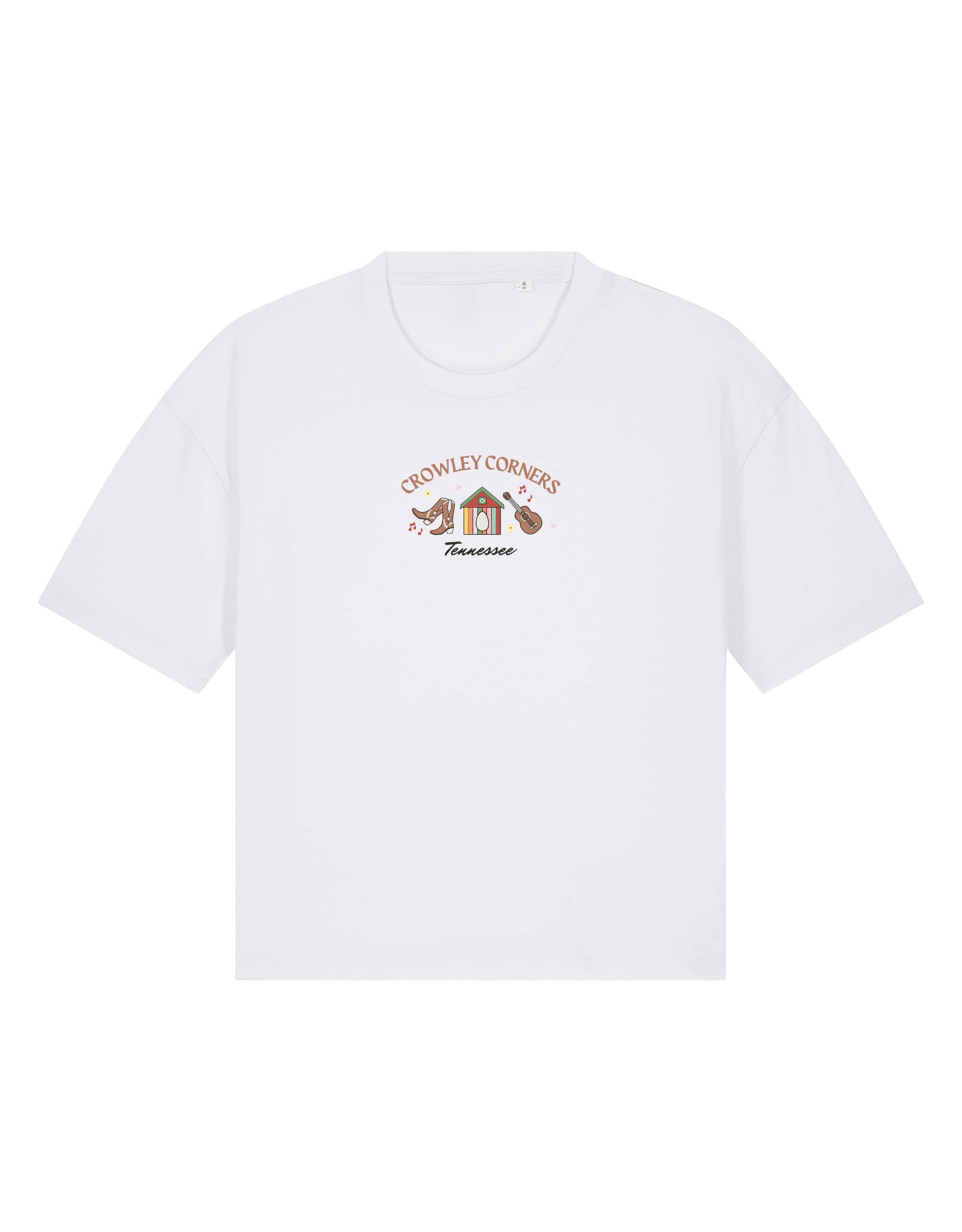 Crowley Corners Embroidered Boxy Organic Cotton Tee