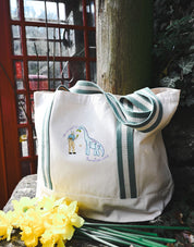 David & Dino Embroidered Boat Bag