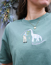 David & Dino Embroidered Boxy Organic Cotton Tee