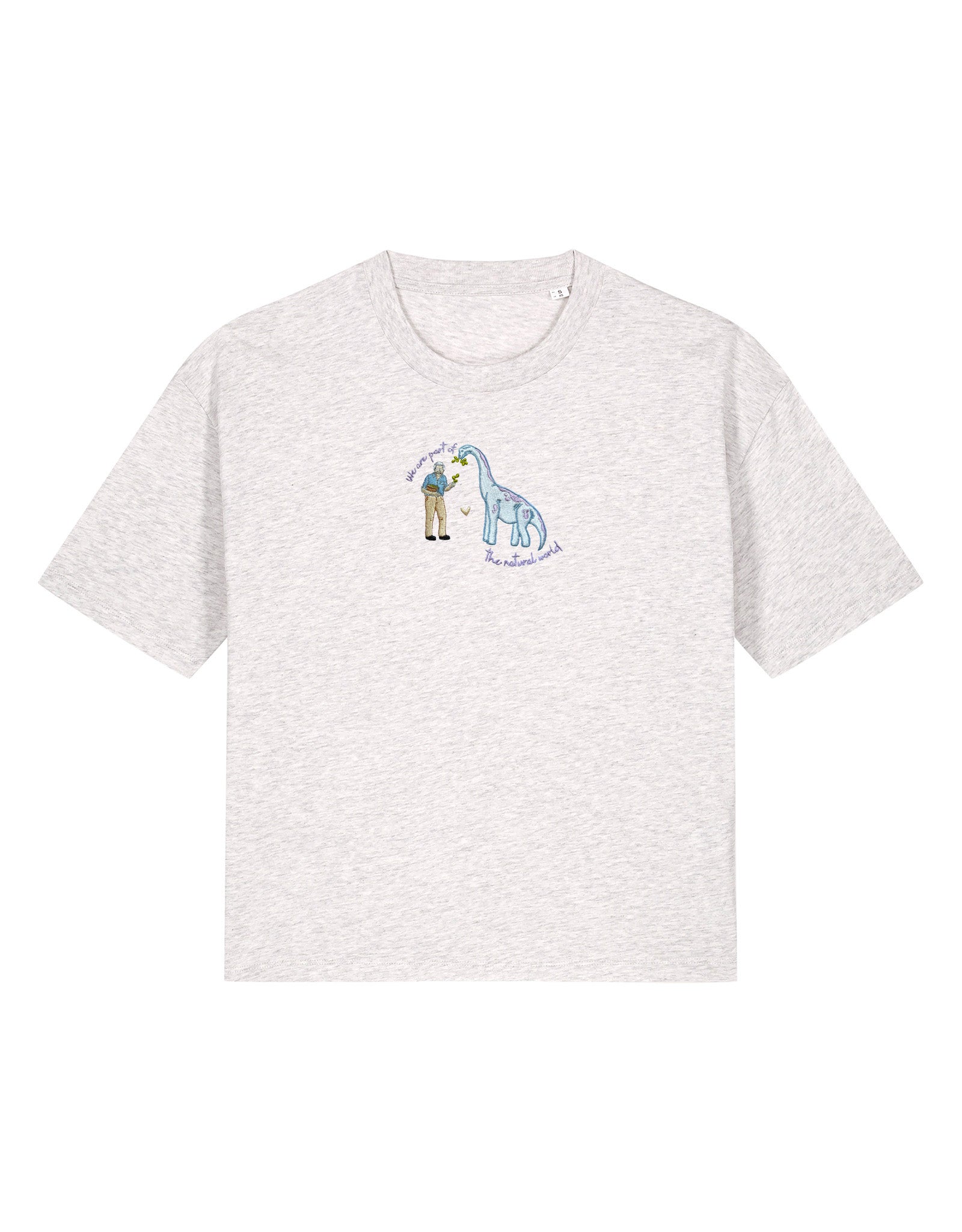 David & Dino Embroidered Boxy Organic Cotton Tee