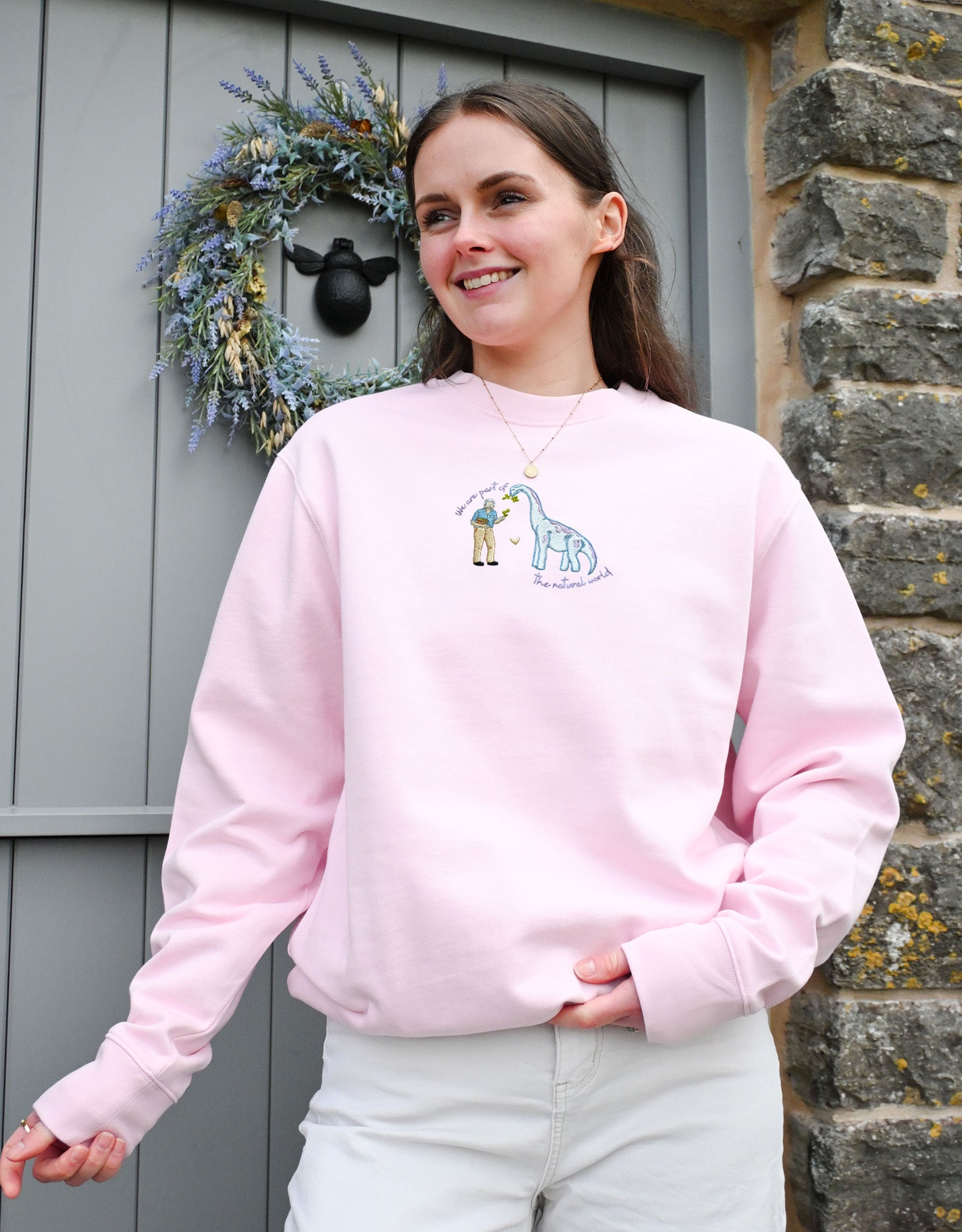David & Dino Embroidered Organic Cotton Sweatshirt
