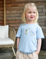 David & Dino Embroidered Organic Cotton Childrens T-Shirt