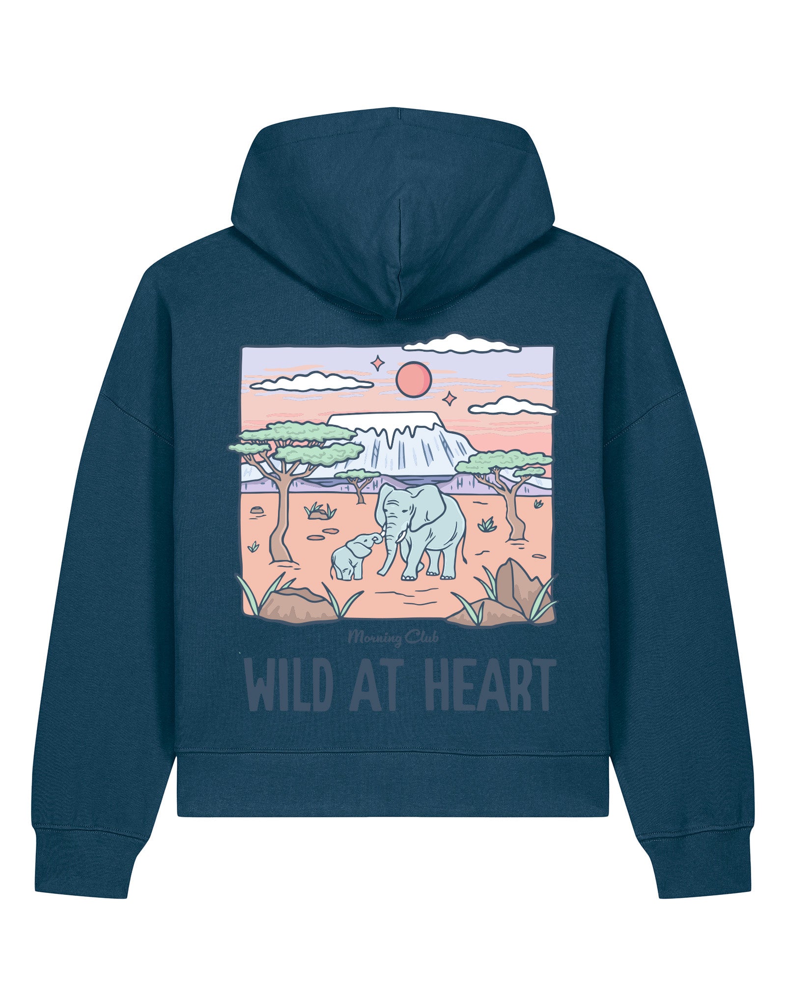 Wild At Heart Printed Boxy Organic Cotton Hoodie