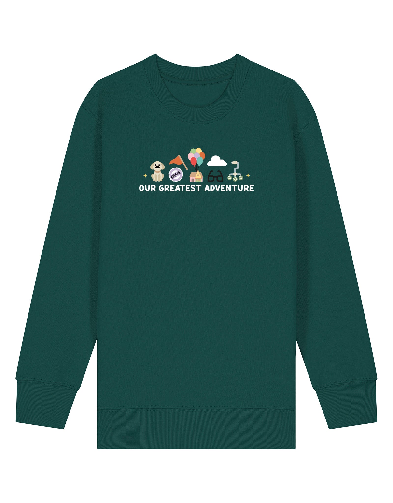 Up Embroidered Organic Cotton Childrens Sweatshirt