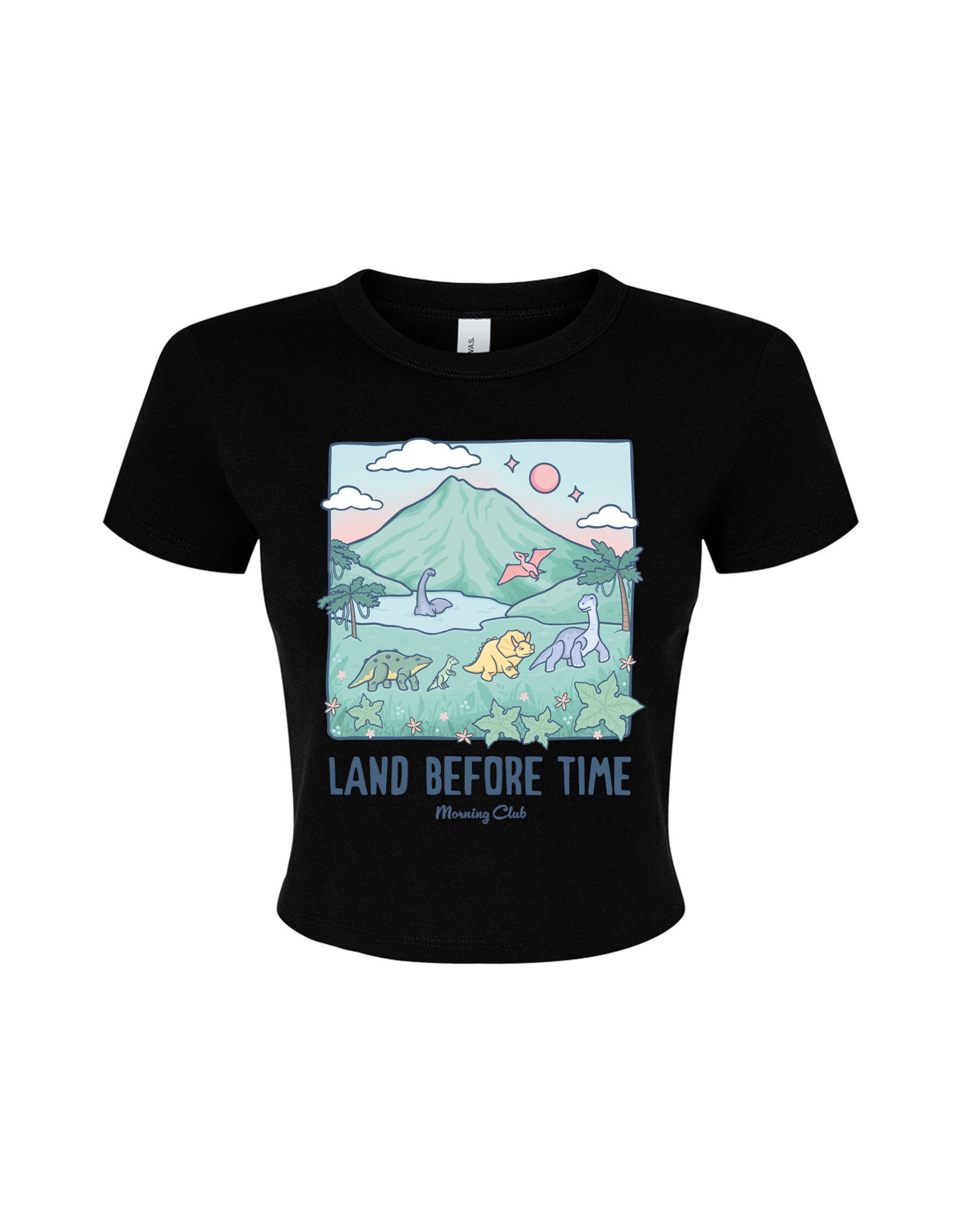 Dinosaurs Printed Micro Rib Baby Tee