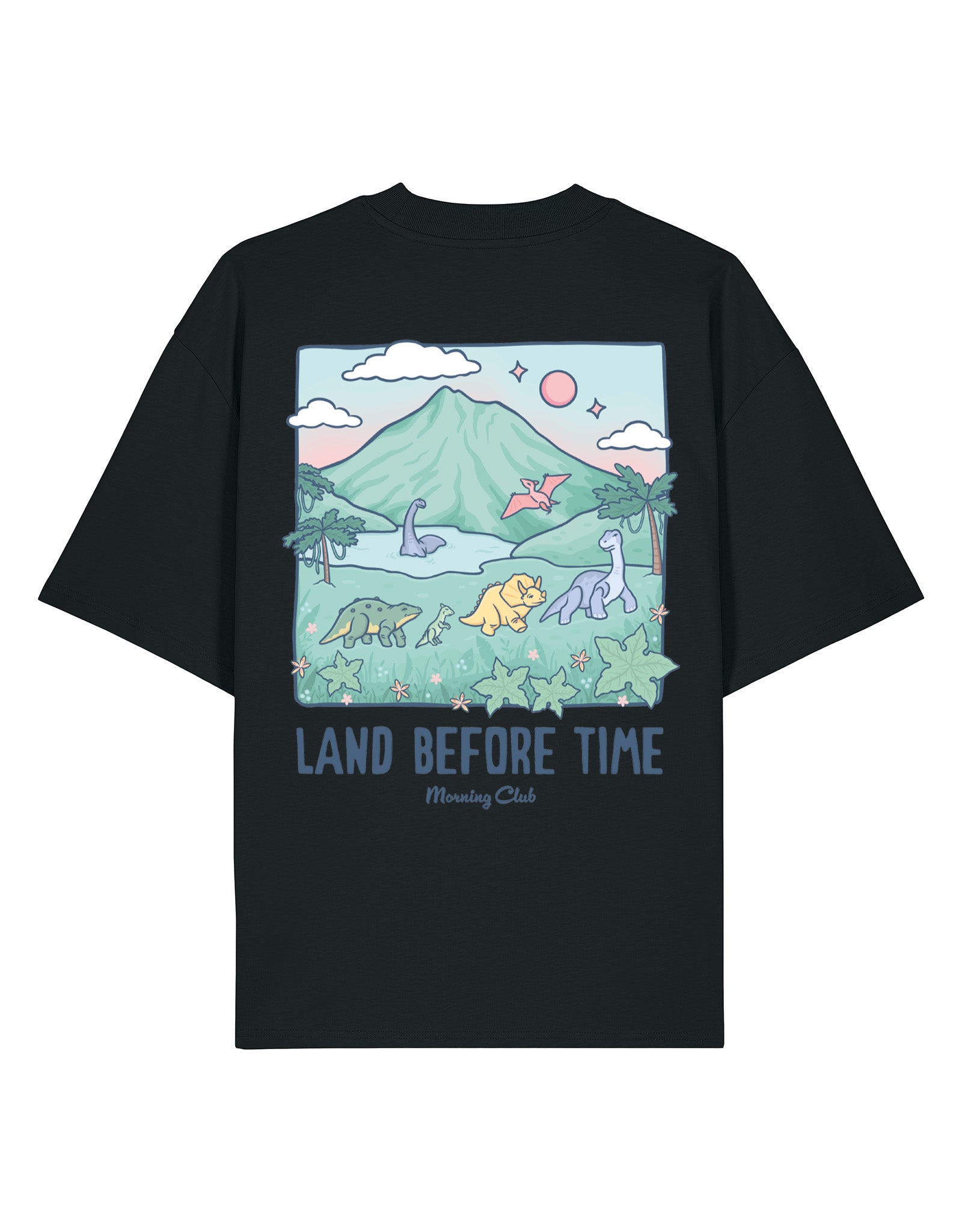 Dinosaurs Printed Oversized Organic Cotton Tee