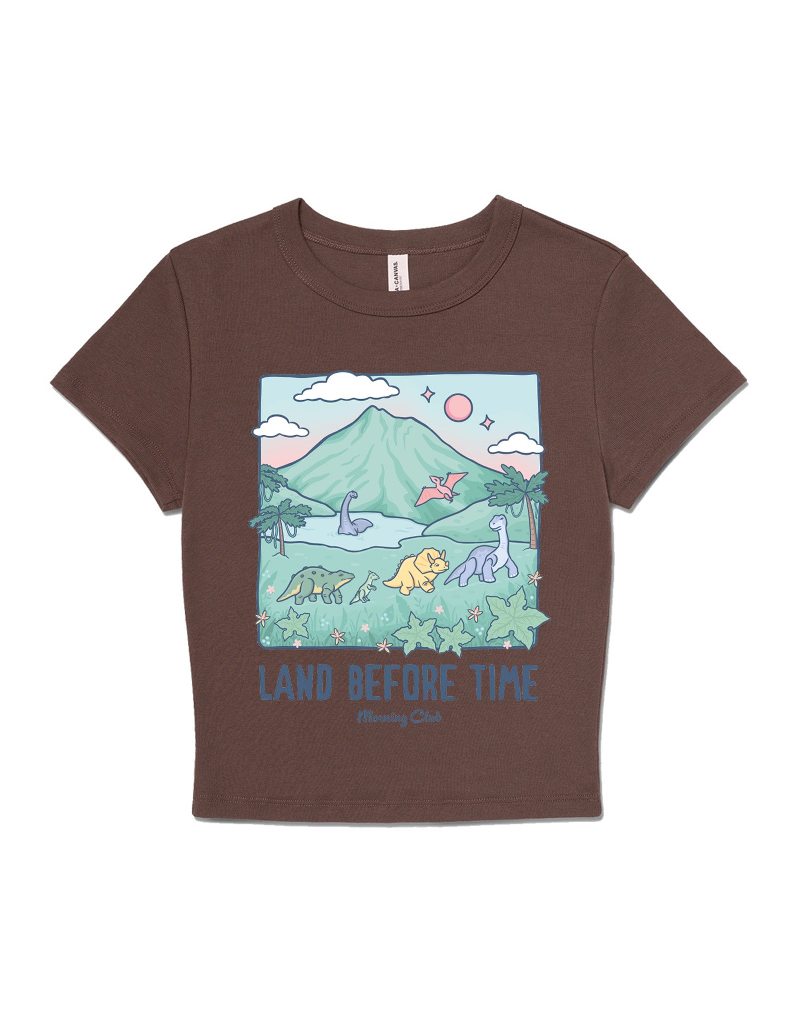 Dinosaurs Printed Micro Rib Baby Tee