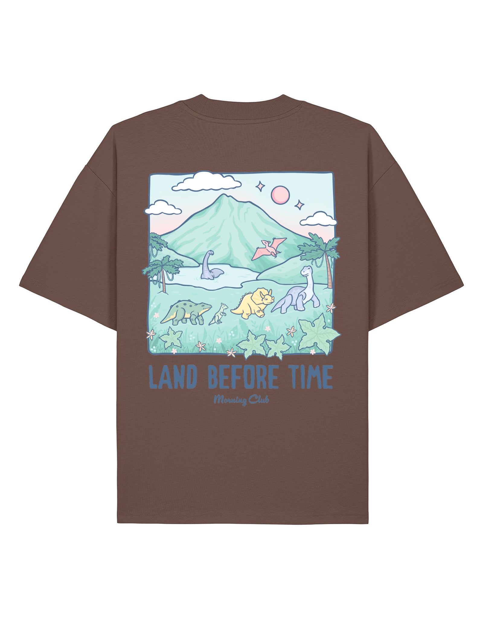 Dinosaurs Printed Oversized Organic Cotton Tee