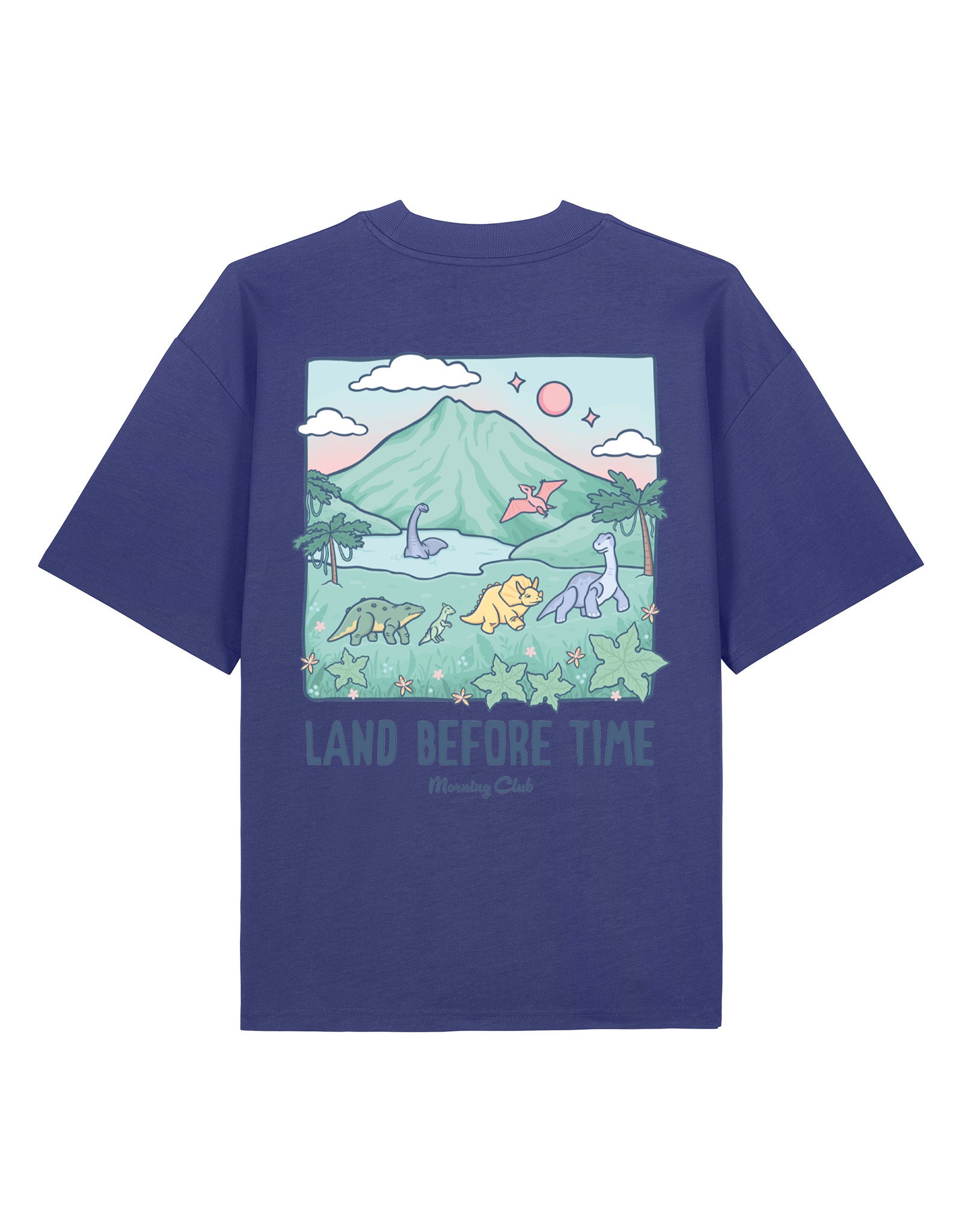 Dinosaurs Printed Oversized Organic Cotton Tee