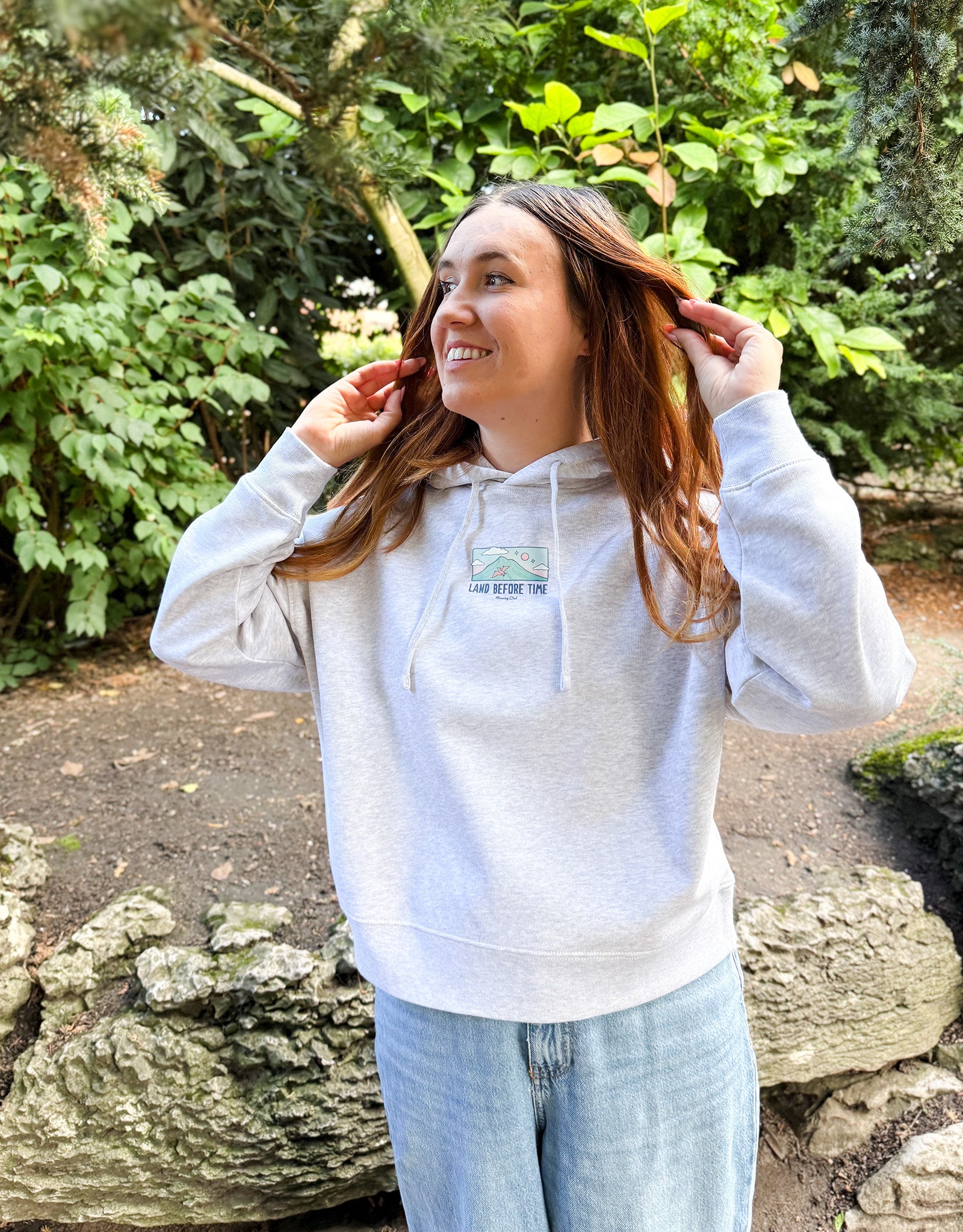 Dinosaurs Boxy Organic Cotton Hoodie