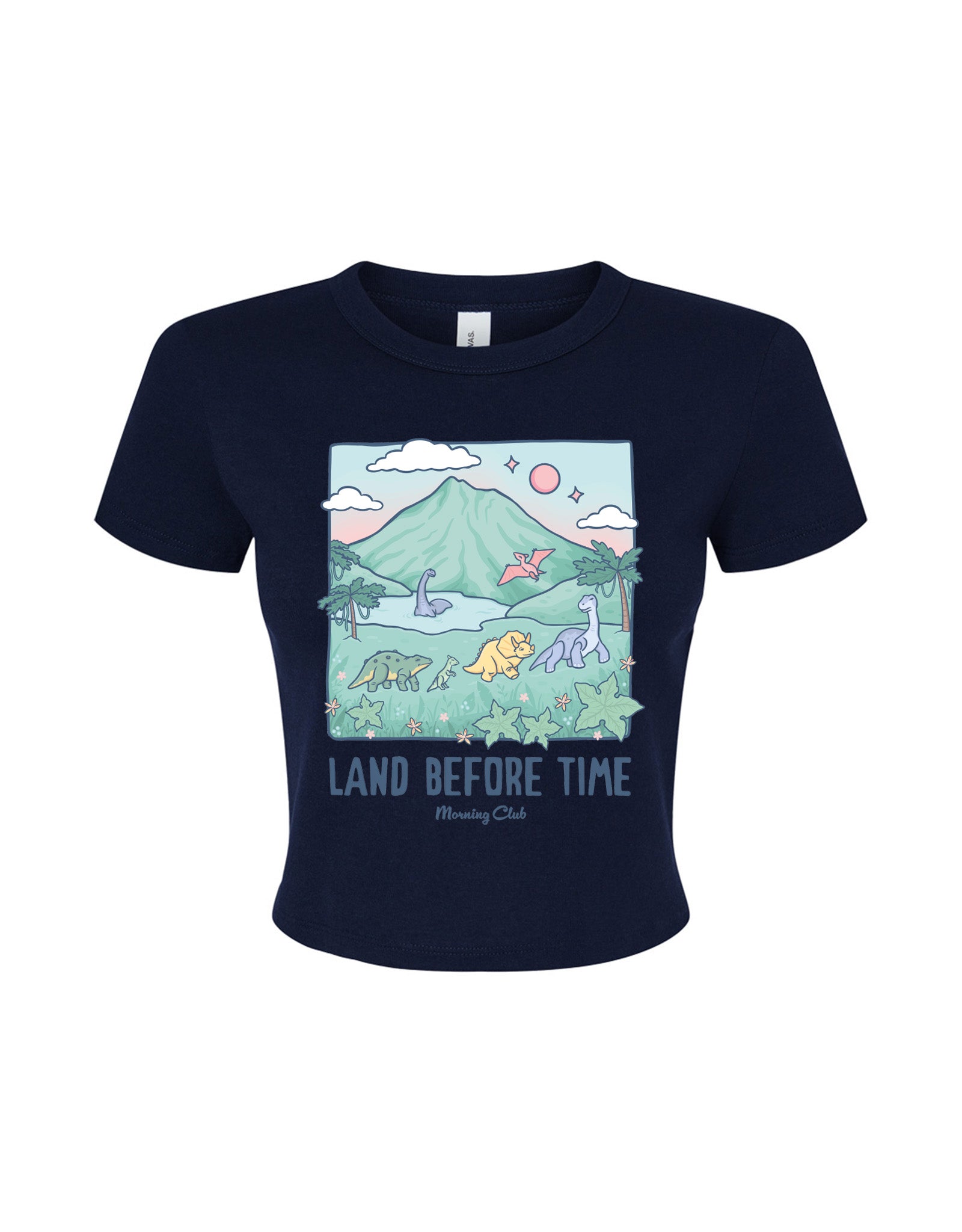 Dinosaurs Printed Micro Rib Baby Tee