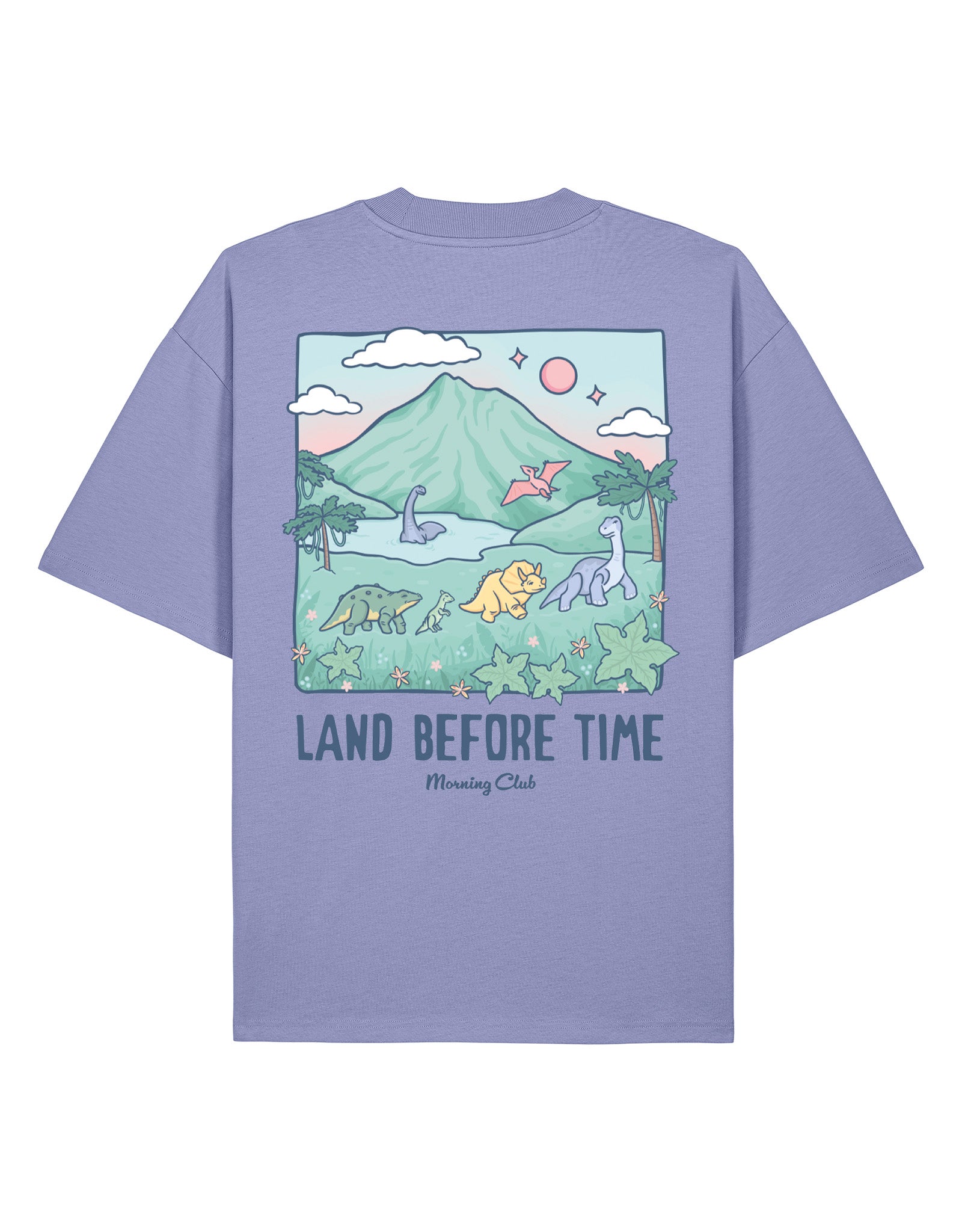 Dinosaurs Printed Oversized Organic Cotton Tee