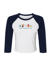 Sidekicks Embroidered Micro Rib 3/4 Sleeve Tee