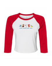 Sidekicks Embroidered Micro Rib 3/4 Sleeve Tee