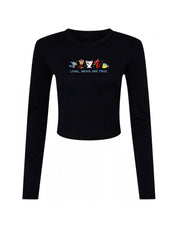 Sidekicks Embroidered Micro Rib Long Sleeved Tee