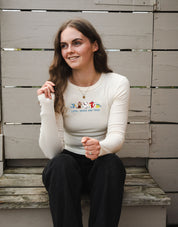 Sidekicks Embroidered Micro Rib Long Sleeved Tee