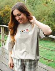 Sidekicks Embroidered Oversized Organic Cotton Tee