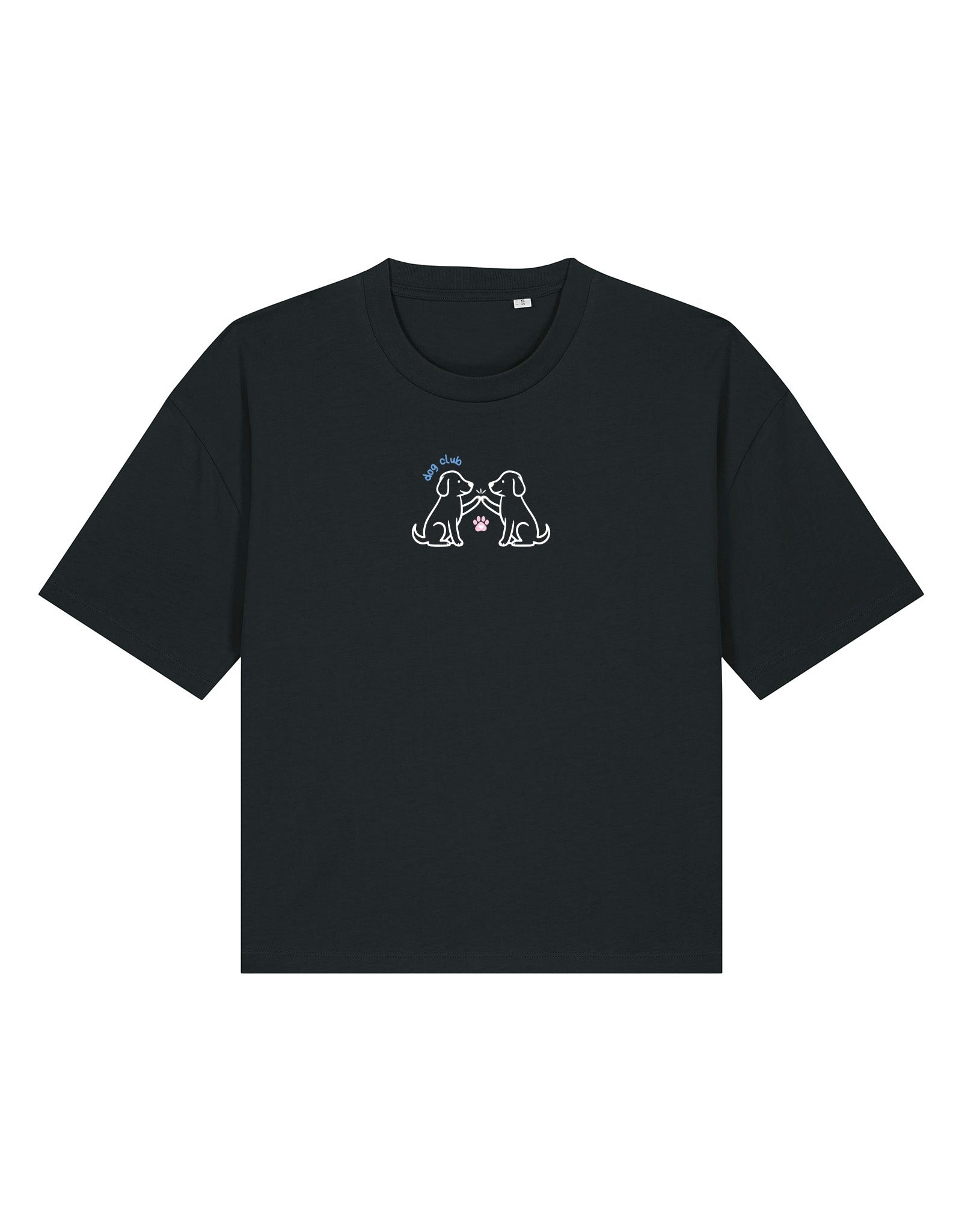 Dog Club Embroidered Boxy Organic Cotton Tee