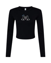 Dog Club Embroidered Micro Rib Long Sleeved Tee